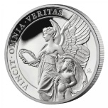Totuus. Saint Helena, Ascension ja Tristan da Cunha 5 £ 2021 99,9% hopearaha, 1 unssi.