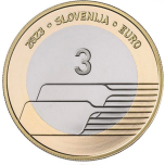 Sloveenia 2023. a 3 € juubelimünt - Sloveenia spordipäev