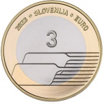 Sloveenia 2023. a 3 € juubelimünt - Sloveenia spordipäev