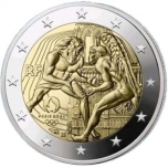 2 € юбилейная монета 2024 г. Франция - Летние Олимпийские игры 2024 в Париже (coin card)