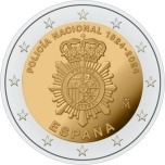 Espanja 2€ erikoisraha 2024 – 200 vuotta kansallisen poliisin perustamisesta