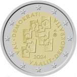 2 € юбилейная монета 2024 г. Финляндия - Выборы и демократия 