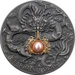 Pink Pearl and Dragon Divine Pearls. Niue 5$ 2024 2 oz Antique finish Silver Coin