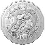 Year of the Dragon - tetra-Decagon Shape- Australia 0,5$ 2024  copper/Nickel coin