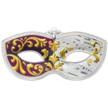 "Veneetsia mask" - Samoa 10$ 2023.a. värvitrükis 5 untsine 99.9% hõbemünt