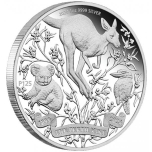 "Perth Mint Rahapaja 125 vuotta" - Australia 1 $ 20214v. 99,99% hopearaha, 31,1g