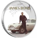 James Bond Sean Connery - .Tuvalu 1 $2024.v. 99,9% hopearaha väripainatuksella, 31,1 g,