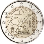2 € юбилейная монета 2025 г. Люксембург -75-летие декларации Шумана 