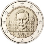 2 € юбилейная монета 2025 г. Люксембург -25-летие восшествия на престол Великого Герцога Анри