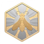 Nature Deloght; Honey Bee. 20$ 2025. Reverse Proof 99,99% silver coin with selective gold plating, 32 g