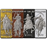 „Four Horsemen of the Apocalypse" . Barbados 4 x 5$ 2024 99,9% silver coin set 4x 1 oz