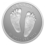 "Добро пожаловать в жизнь!“ -  Канада 10$ 2023 г. 99,99% серебряная монета, 15,87 гp