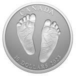 Terve tuloa maailmaan!  Kanada 10$ 2023 .v. 99,99% hopearaha, 15.87 g 