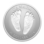 "Tere tulemast maailma!".  Kanada 10$ 2024.a. 99,99% hõbemünt, 15.87 g 
