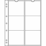 Coin sheet Numis for 6 coins up to 55 mm