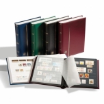 Stockbook COMFORT, Din A4, 64 black pages, padded cover, Burgundy