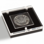 Acrylic coin etui PRISMA, for 1 Quadrum coin capsule, transparent lid