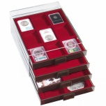 Coin box XL with 6 compartments 86 x 86 mm