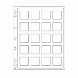 Пластиковый лист ENCAP для монет в Quadrum Mini капсуле - 2 листа в упаковке