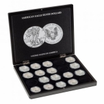 Presenation case for 20 silver America Eagle Ccoins (1 oz.) in capsules