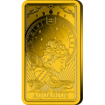Zodiac Series Aquarius. Solomon Islands 10$ 99,99% Gold Coin 1/200oz