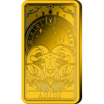 Zodiac Series Aries. Solomon Islands 10$ 99,99% Gold Coin 1/200 oz