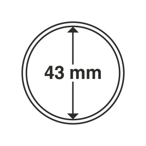 Kolikkokapseli, 43 mm.