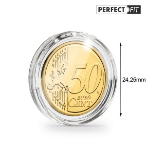 Mündikapsel ULTRA Perfect Fit 24,25 mm (50 senti), 10 tk pakis.