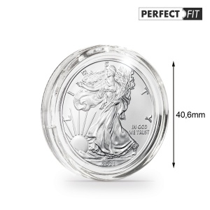 Coin capsule “ULTRA  Perfect Fit “,  40,6 mm (USA Eagle, Kookaburra, Koala 1 oz ag).