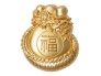 Chinese Dragon Fortune Bag Chad - 5,000 Franc 2022. 99,9% Silver coin, goldplated, 31,1 g