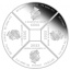 Lunar year of the Rabbit 2023. Tuvalu 4 $ 2023 coloured 99,99% Silver coin 4 oz