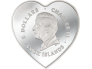 Brilliant Love - Roses Cook Islands 5$ 2024 99,9% hearth shape silver coin with crystals, 20 g