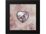 Brilliant Love - Roses Cook Islands 5$ 2024 99,9% hearth shape silver coin with crystals, 20 g