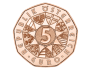 NEW YEAR COIN 2024  - 5 € 2024 copper coin, 8,5 g