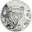  Величественная дикая природа. Медведь. Самоа 25 $ 2022.г. 99.9% серебряная монета.  1 килограмм