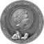 Рафаэ́ль Са́нти "Мадонна в кресле" - Гана 10 седи 2020. г  99,9% серебряная монета с антик обработкой и с цветной печатью, 50.г.