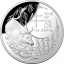  Год Быка 2021 г. - Австралия 5 $ 99,99% серебряная монета  форме купола 31.107 г.