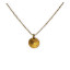 Золотая подвеска с бриллиантом и позолоченной серебряной цепочкой