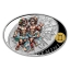 Знаки зодиака. Близнецы - Острова Ниуэ  1 $ 2021 г. 99,9% серебряная монета с цветной печатью, 1 унция