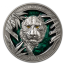 „Colours of  Wildlife. Tiger" Barbados 5$ 2021 99,9% silver coin with translucent green enamel. 3 oz 