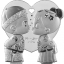 Fall in Love at Kiss - Chinese Garment -  Niue - 1 $ 2021 99,9% silver coin /pedant 15,5 g