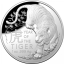 Tiigri aasta 2022.a - Austraalia 5 $ 1-untsine kuplikujuline  99,99% hõbemünt