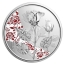 Rose - Love and Desire. Austria - 10 € 2021  92,5%  Silver coin, 15.552 g