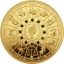  Олимпийские боги и знаки зодиака. "Зевс & Лев" .  Самоа 0,2$ 2021 г.  Медно-никелевая монета с позолотой, 25 g.