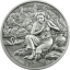 Олимпийские боги и знаки зодиака. Афродите и Телец. Самоа 5 $ 2021 г. 99,9% серебряная монета с антик обработкой. 62,2 г.