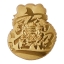  Kитайский дракон с золотой чешуей. Чад 5 000 франков 2022 г.  99,9% серебряная монета с антик обработкой. 31,1 г.