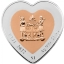 "Armastuse tähtpäev - Jaapani kured - Niue 1$ 2022.a bi-metallist 99,9% hõbemünt vasest südamekujulise elemendiga, 37.4 g