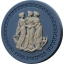 Kolm graatsiat Tristan da Cunha 5 £ 2018.a. Wedgwood kivikeraamikast münt