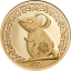  Год Крысы 2020 - Монголия 1000 тугриков 99,99%  золотая монета 0,5 гр.   