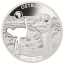 «Животные Африки - Страус»,  Джибути 250$ 2018 г. 99,9% серебряная монета с безупречным разрезом, 31.1 г. 